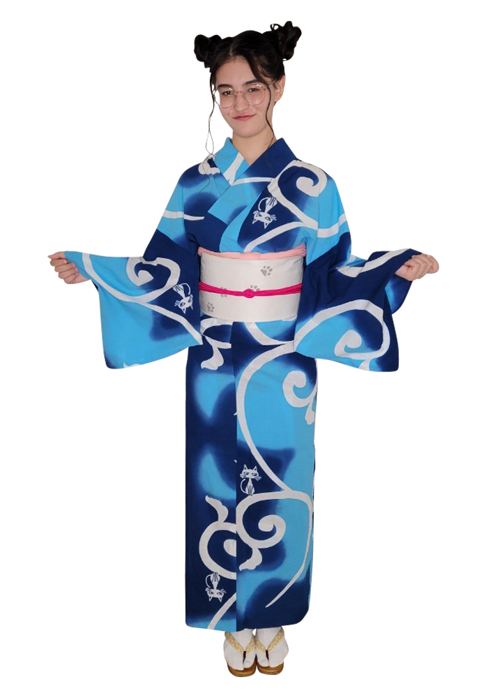ゑでゐEdyhゆかた×金子國義のゆかたコラボ
唐草にゑでゐEdyh 紺
