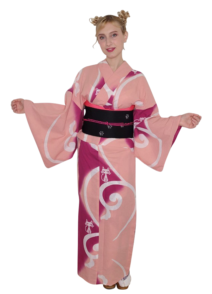ゑでゐEdyhゆかた×金子國義のゆかたコラボ
唐草にゑでゐEdyh 桃